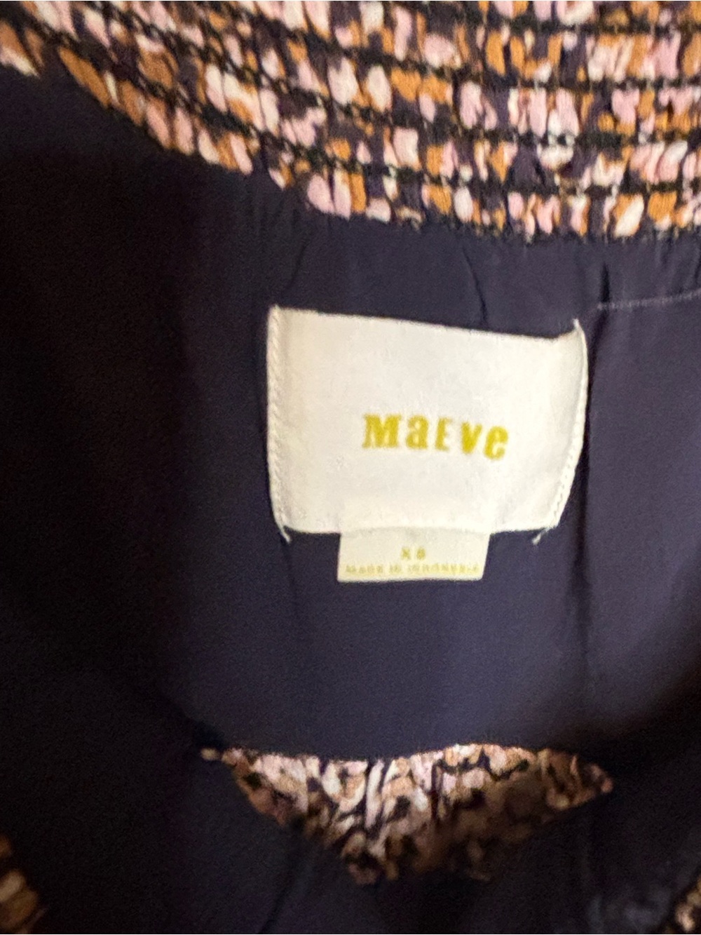 Maeve Brown and Pink Paisley & Leopard Smocked Peasant Dress - Picture 6 of 9